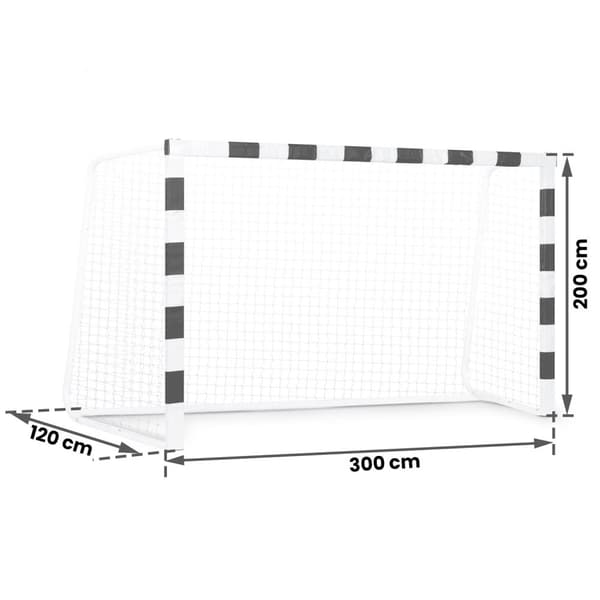 Fotbollsmål 300 x 200 x 120 cm NS-465 svart/vit