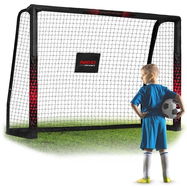Fotballmål 180 x 120 x 60 cm, svart/rødt, modell NS-463