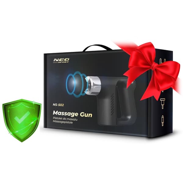 Kropsmassagepistol med 5 dyser NS-502 Neo-Sport Sort
