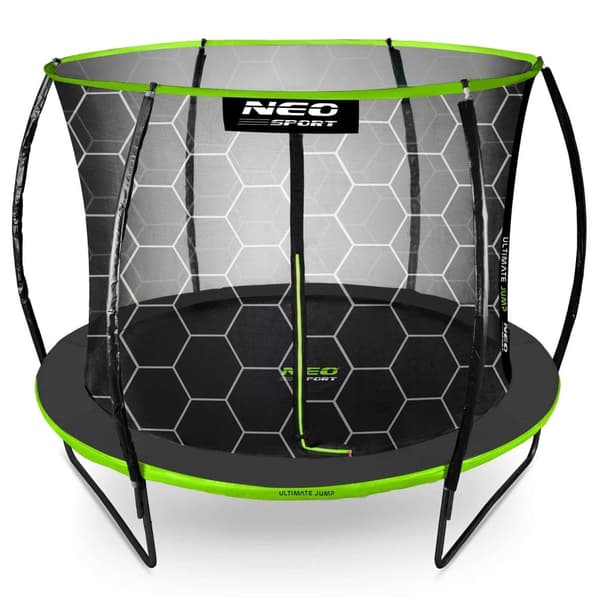 Profiltrampolin för trädgården 8ft/252cm med intern skyddsnät Neo-Sport