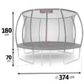 Miniatyrbillede 4 af 9: Trampolin til haven 12ft/374cm med indvendigt sikkerhedsnet Neo-Sport