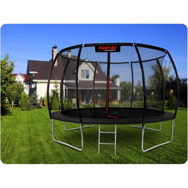Trampolin til haven 12ft/374cm med indvendigt sikkerhedsnet Neo-Sport