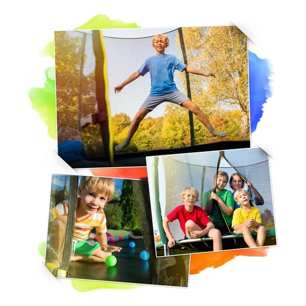 Trampolin til haven 12ft/374cm med indvendigt sikkerhedsnet Neo-Sport