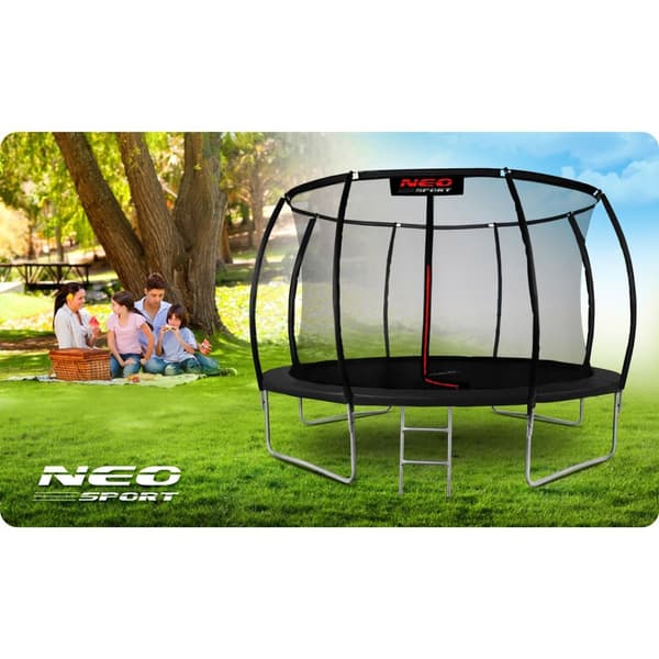 Trampolin til haven 12ft/374cm med indvendigt sikkerhedsnet Neo-Sport