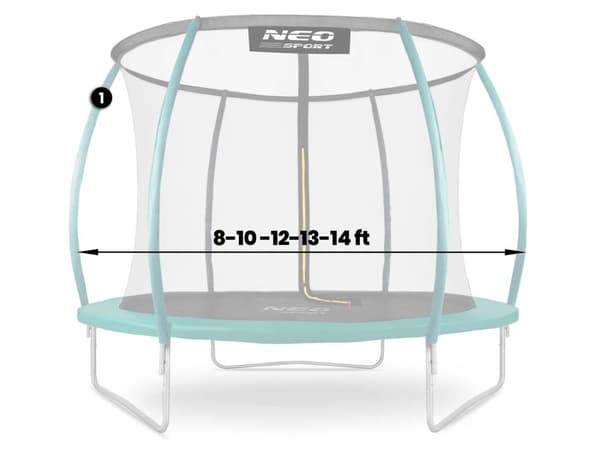 Övre stolpe till studsmatta typ C 8-14 ft grön Neo-Sport