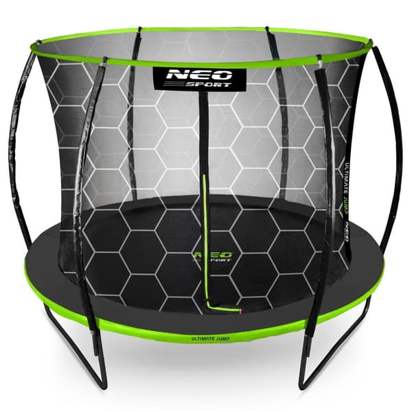 Profileret trampolin til haven 10ft/312cm med indvendigt beskyttelsesnet Neo-Sport