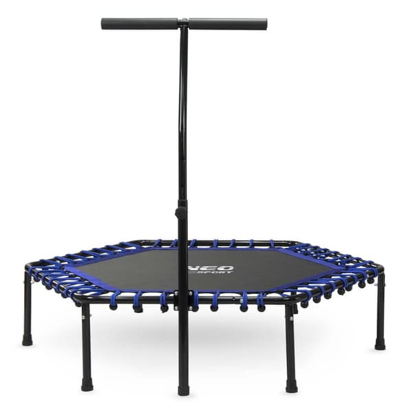 Fitness-trampoliini kahvalla 127 cm Neo-Sport - kuusikulmainen sininen