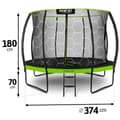 Miniatyrbillede 4 af 9: Trampolin til haven, 374 cm med indvendigt beskyttelsesnet fra Neo-Sport