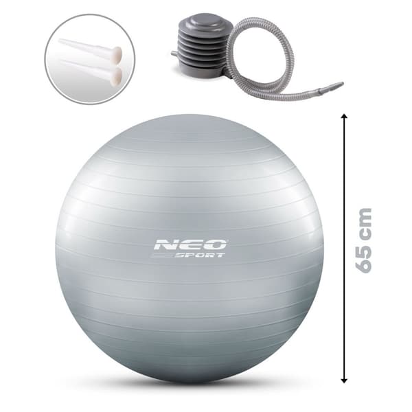 Træningsbold 65 cm NS-951 Sølv
