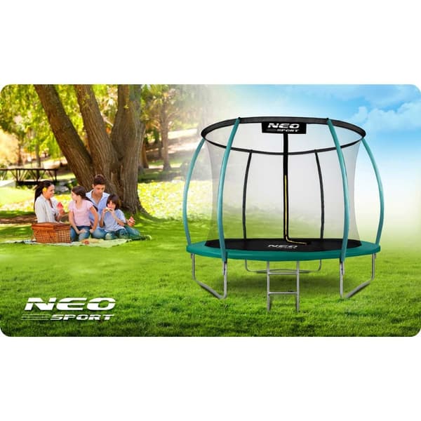 Trampolin til haven 8ft/252cm med indvendigt sikkerhedsnet fra Neo-Sport