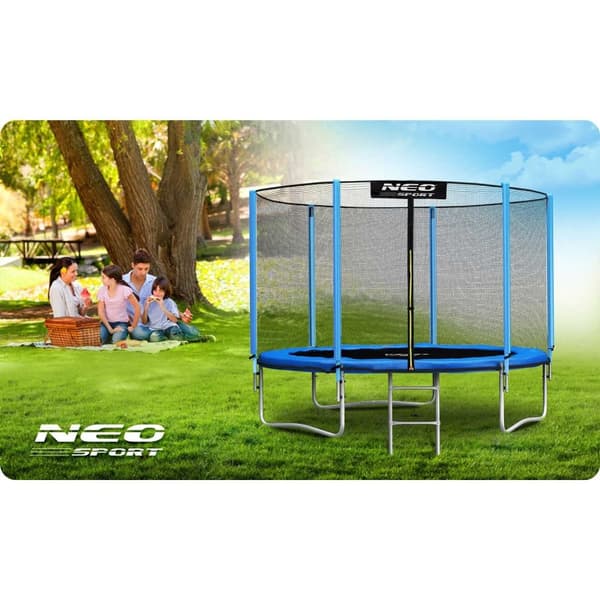 Havetrampolin 10ft/312cm med udvendigt sikkerhedsnet og stige fra Neo-Sport