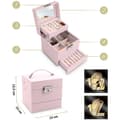 Miniatyrbillede 7 af 7: Luksus smykkeskrin MS-703 Massido - Pink