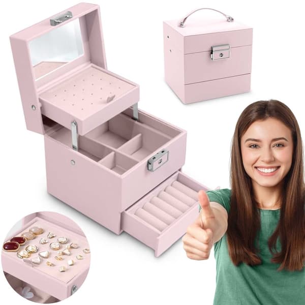 Luksus smykkeskrin MS-703 Massido - Pink
