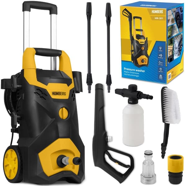 Høytrykkspyler med slangetrommel 2200W Humberg HM-301