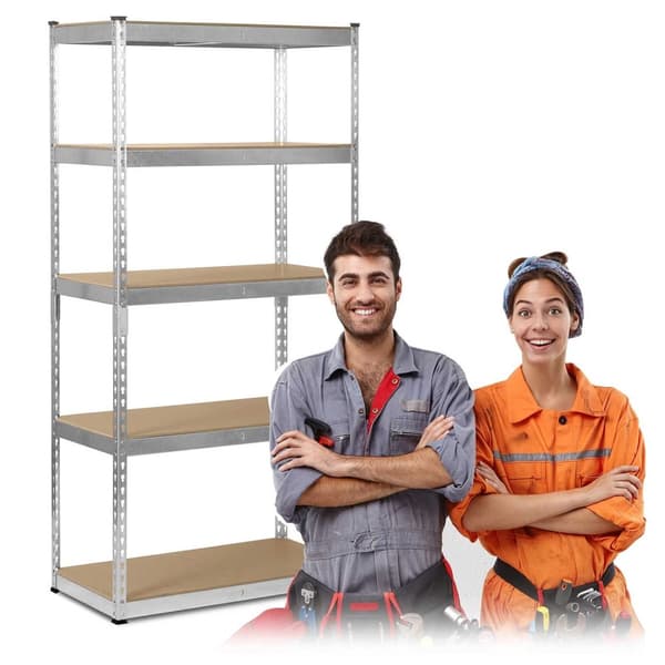 Metallhylle for oppbevaring 183 x 90 x 45 cm Humberg HR-700 Silver