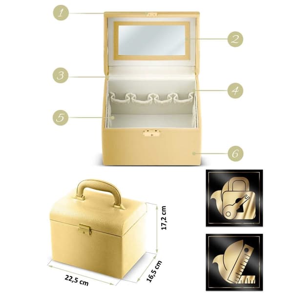 Elegant Guld Kosmetikväska Massido MS-706