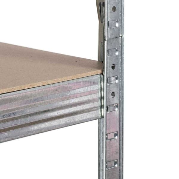 Metallhylle 180 x 90 x 40 cmFunksjonell og stabil oppbevaringshylle i sølv som passer perfekt i:- Garasje- Arkiv- Lager- Butikk- KjellerHylle tar lite
