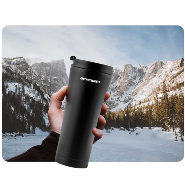 Tyhjiötermospullo 470 ml BD-785 Musta