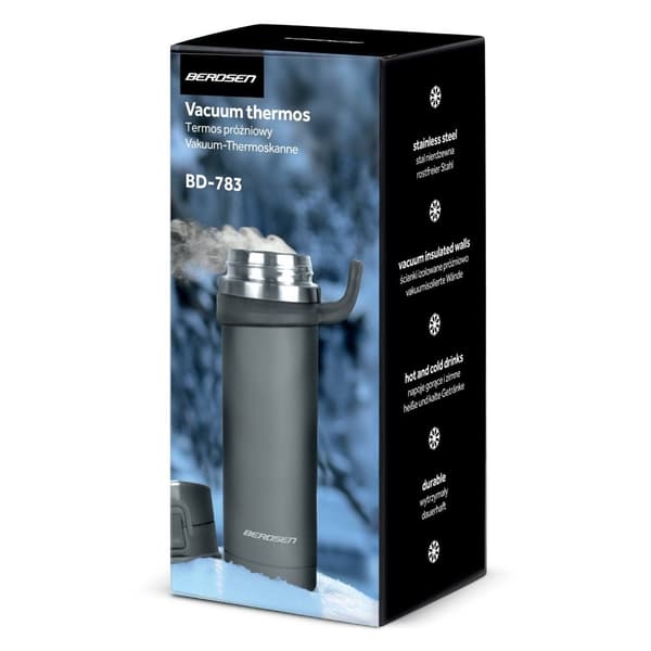 Tyhjiötermospullo 450 ml BD-783 Harmaa