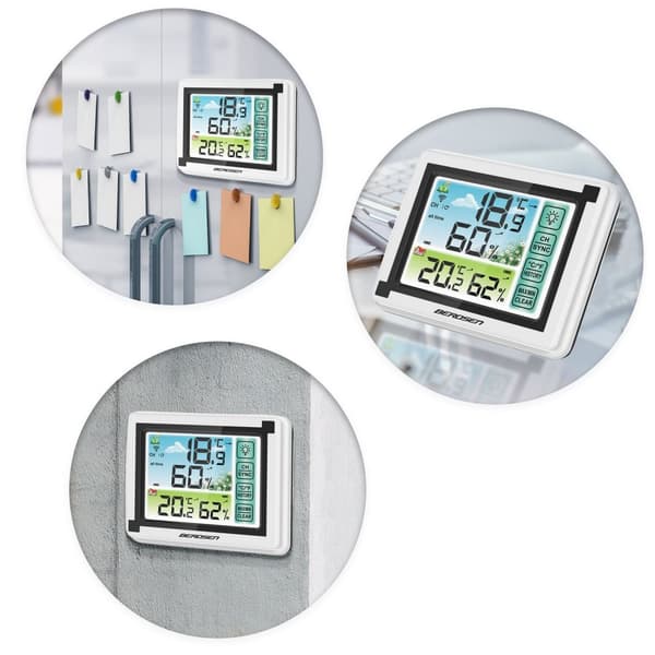 Hvid vejrstation med display BD-900