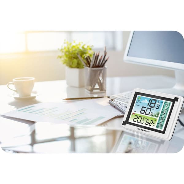 Hvid vejrstation med display BD-900