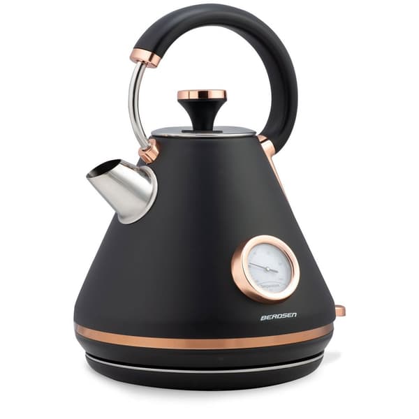 Vedenkeitin lämpömittarilla 1,7L BD-701 Musta
