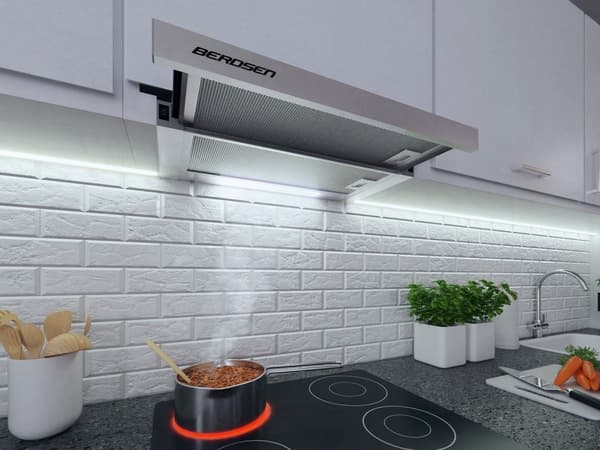Teleskopisk kjøkkenhette Berdsen BE-60-LW 60 cm Rustfritt stål