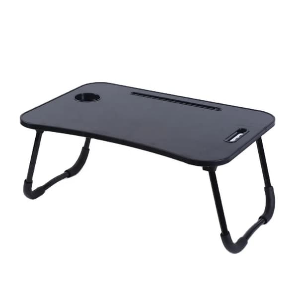 Herzberg HG-04173: Hopfällbart skrivbord med mugg- och tabletthållare