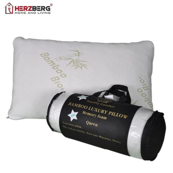 Royalty Comfort HG-5076BM: Lyxkudde i bambu med ergonomiskt minnesskum - Queen