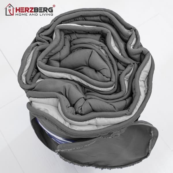 Herzberg HG-2420BCO: Bicolor Microfiber Duvet - 240x200cm Blue
