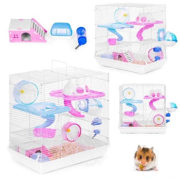 Bur for hamster marsvin gnagere fullt utstyr