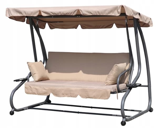 Sammenleggbar hagehuske 2i1, puter beige