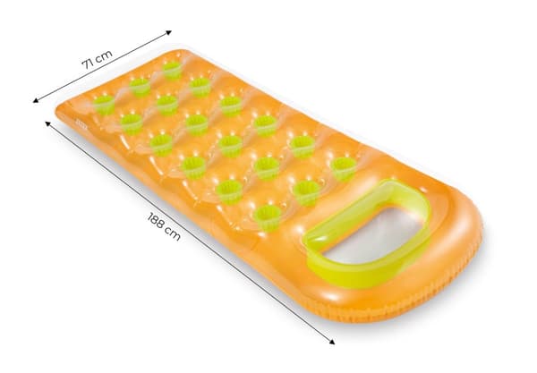 Oppustelig bademadras 188 x 71 cm orange - 58895 INTEX