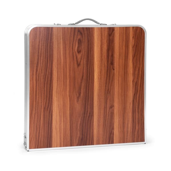 Turistbord foldbart campingbord brun plade 120 x 60 cm