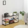 Miniatyrbillede 4 af 5: Sort skohyldeskab med 3 hylder