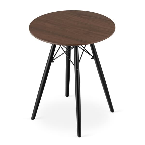 TODI sofabord, moderne skandinavisk brun rund plade, 60 cm