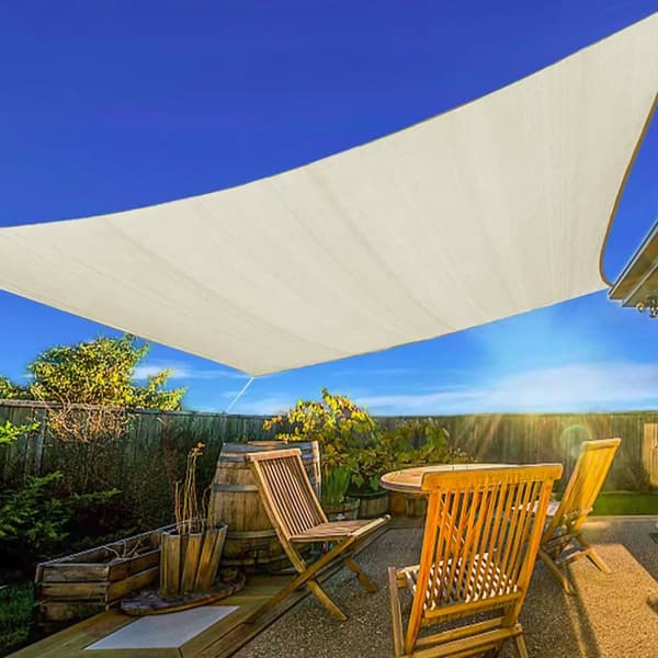 Suorakaiteen muotoinen aurinkovarjopurje vedenpitävä katos 2x3m ModernHome - beige