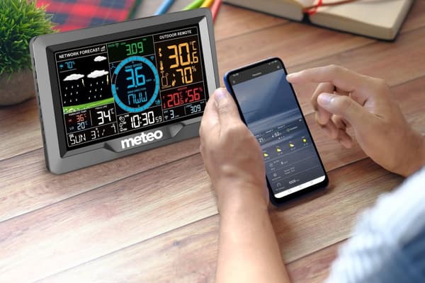 METEO väderstation med wifi vind och nederbördsmätare