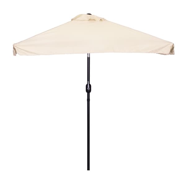 Suorakaiteen muotoinen iso vino puutarhasateenvarjo kammen kanssa, beige, 200 x 140 cm