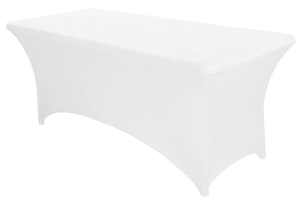 Universalduktrekk til serveringsbord 180 cm 6FT hvit strikk