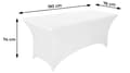 Miniatyrbilde 8 av 8: Universalduktrekk til serveringsbord 180 cm 6FT hvit strikk