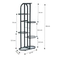 Miniatyrbillede 9 af 9: Moderne metal blomsterstand 6 niveauer sort