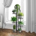 Miniatyrbillede 2 af 9: Moderne metal blomsterstand 6 niveauer sort