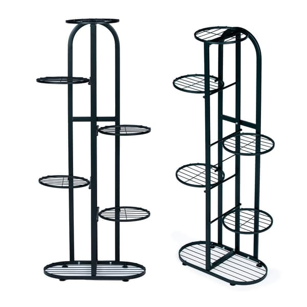 Moderne metal blomsterstand 6 niveauer sort