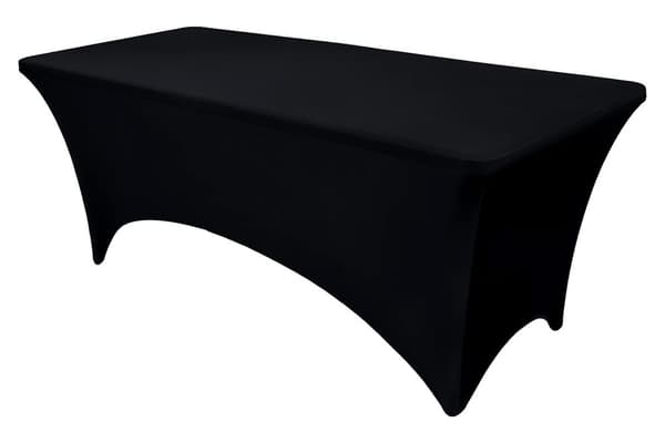 Universalduktrekk til serveringsbord 180 cm 6FT svart strikk