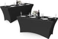 Miniatyrbilde 10 av 10: Universalduktrekk til serveringsbord 180 cm 6FT svart strikk