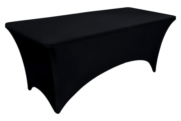 Universalduktrekk til serveringsbord 180 cm 6FT svart strikk