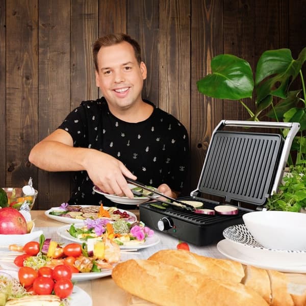 Kontaktgrill GK170 svad ELDOM sammenleggbar elektrisk grill