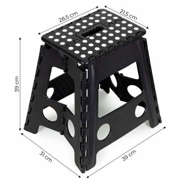 Fällbar pall, 1-stegs plastpall, 39 cm