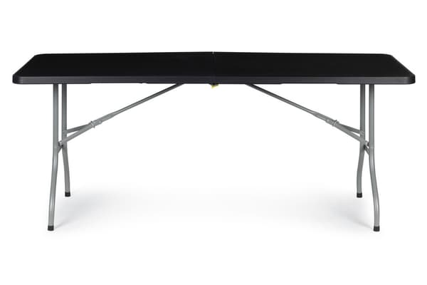 Sammenleggbart hagebankett serveringsbord 180cm - svart